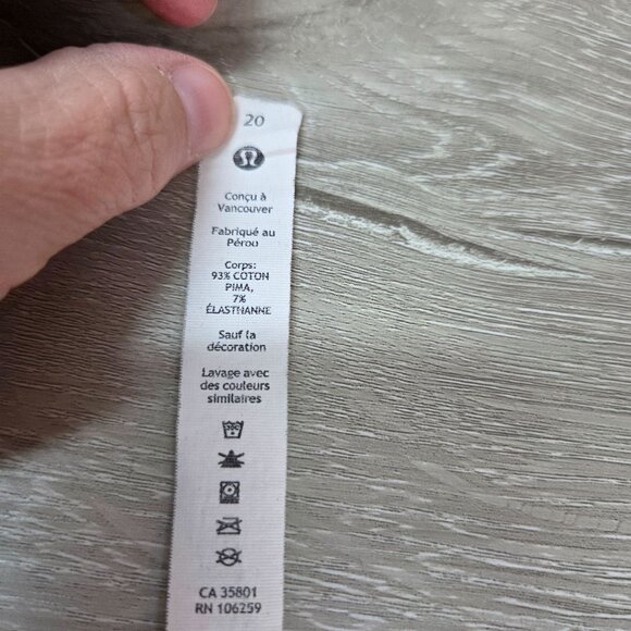 Lululemon Back In Action Pima Cotton Blue Boat Neck Top Womens Size 20 - Picture 15 of 16